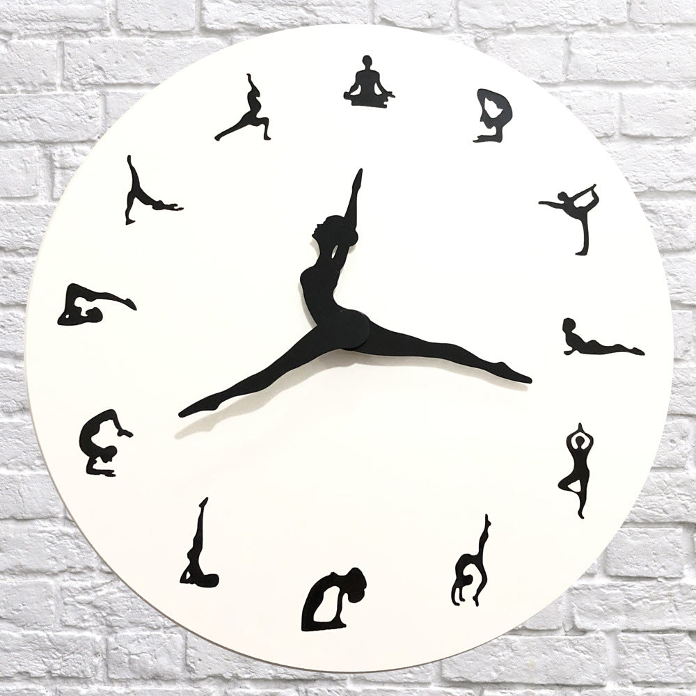 Yoga Fashion Decoration Wall Clock Accessories