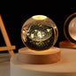 Astronaut Crystal Ball 3D Luminous Wooden Desktop Lamps