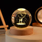 Astronaut Crystal Ball 3D Luminous Wooden Desktop Lamps